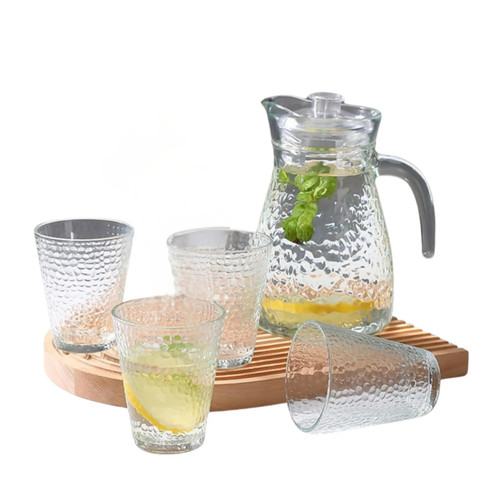 Glaskaraffe mit deckel liter - mit, 1
