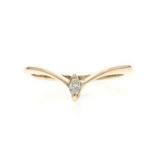 Gelbgold Diamant Solitär Querlenker Ring - 10k Marquise