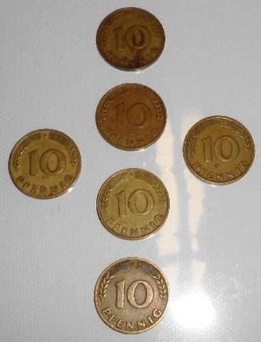Pfennig münzen 1950 - 10,