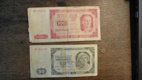 Banknoten polen zloty - banknoten, 1948
