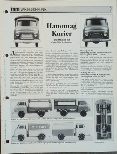 Wiking chronik hanomag - wiking, kurier