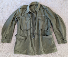 Vintage US Army Jacke (field jacket - Repro M-43/M-51 Look) / Gr. M-L / olivgrün