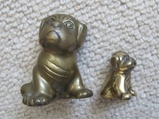 Hund Bully Figur Messing