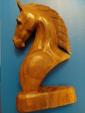 Handgeschnitzter Pferdekopf aus Holz ca. 25 cm