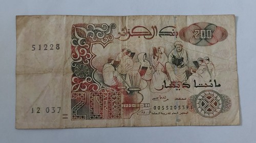Banknoten algerien 200 - -,