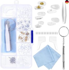  JSRQT Nasenpads Brillen Reparatur Set, Brillen Nasenpads, 25 Paar Brille 