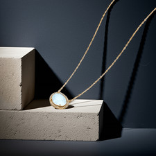 Mondstein-Kette aus 925