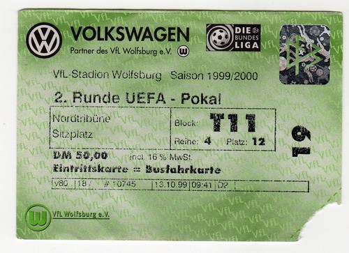 Ticket vfl wolfsburg - -, roda