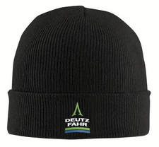 Deutz Fahr Traktoren Kappe Mütze Beanie Strickmütze schwarz