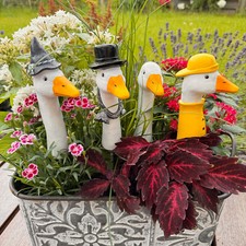 BLUMENSTECKER Gänsehals, Gartenfiguren Gans - Beetstecker, Deko, Tiere, groß