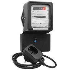230V Wechselstromzähler mit Schutzkontakt-Zwischenstecker, 10(30)A, 1,3m Kabel