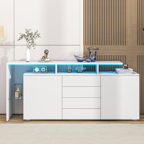 Hochglanz sideboard mit led - sideboard,