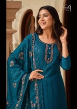 Salwar Kameez Bollywood in petrol/teal, Größe 44/46 (Size 16)