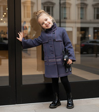 Mädchen hochgeschlossen Herbst Winter Mantel zwei Stoffoptionen Alter 3-10 Jahre Ausverkauf