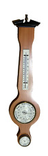 50s 60erJahre Wetterstation analog Barometer Hygrometer Thermometer massiv Holz