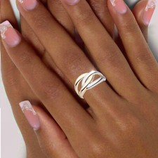 Damen Ring breit ohne Stein
