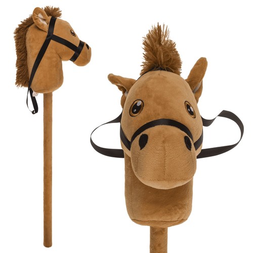 Steckenpferd mit halfter - steckenpferd, braun