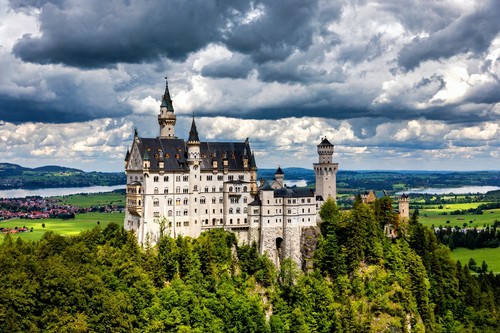 Wandbild berühmtes schloss - wandbild:,