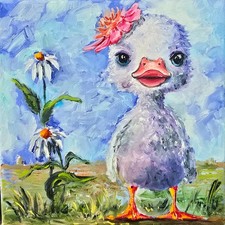 Kleines Entlein Ölmalerei