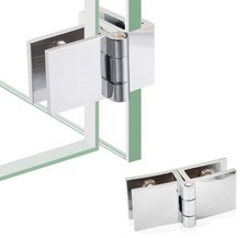 2x 180° Glastürscharnier Glas Scharnere Vitrinen Halter Glastür Dusche Beschlag
