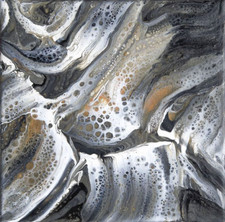 Original Acrylbild Fluid