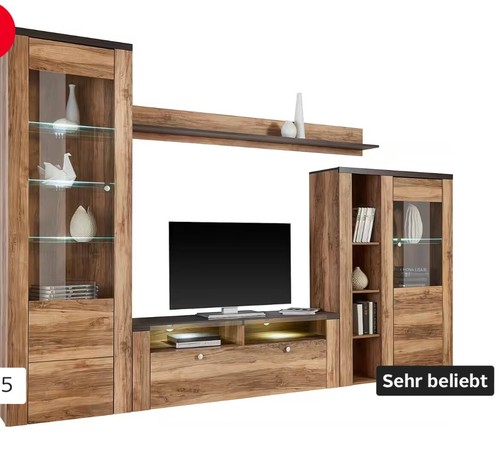 Wohnwand larona set teilig - larona,, 3-teilig