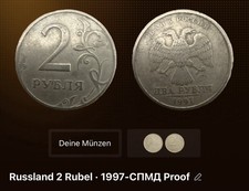 Münze, 2 Rubel 1997 –