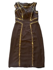 Terani Couture Etuikleid Pailletten Glitzer Schwarz Gr. 38 Festlich Elegant