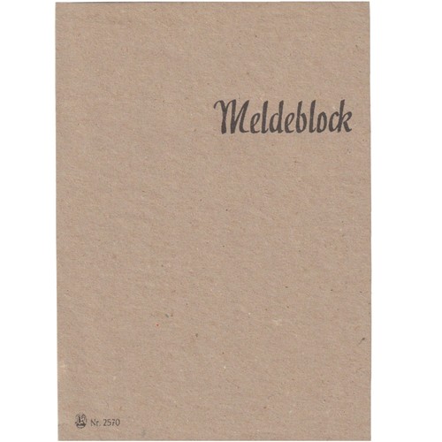 German ww2 meldeblock report - german,