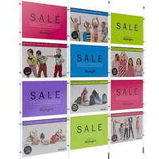 Komplettes Kabel-Display-System leicht zugänglich Poster Halter Immobilienmakler Geschäfte