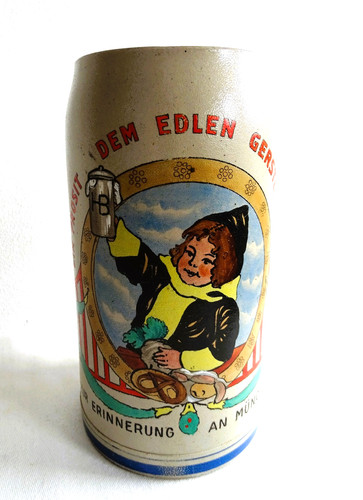 Alter bierkrug steinzeug - 1,