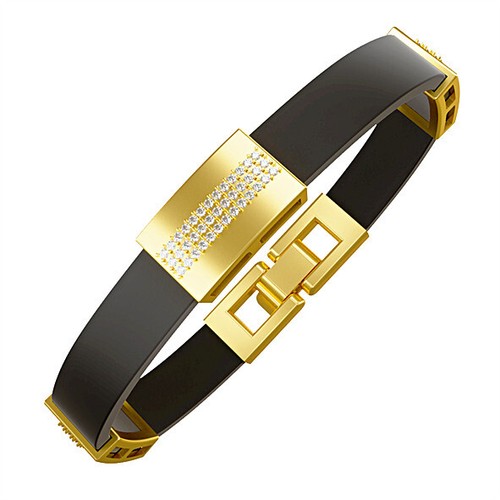 Kautschuk armband mit - mit, goldenen