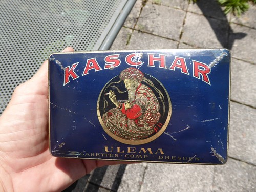 Alte blechdose zigarettendose - blechdose,