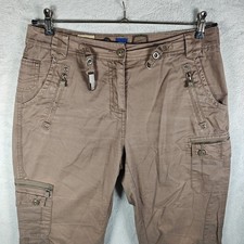 Cecil Hose Damen Cargo Sommerhose Gr. 31 Braun Jessy Deluxe  32 inch Baumwolle 
