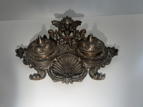 Schreibzeug mit engelsbüste - schreibzeug,