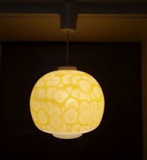 Alte Deckenleuchte Gelb Blumen Rund E27 Deckenlampe Retro Look