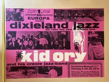 Original Plakat „Kid Ory Jazz Band“ 1956 München Deutsches Museum Dixieland Jazz