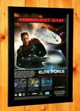 2002 Star Trek Voyager – Elite Force Promo Werbeblatt Gerahmt Poster ad Framed