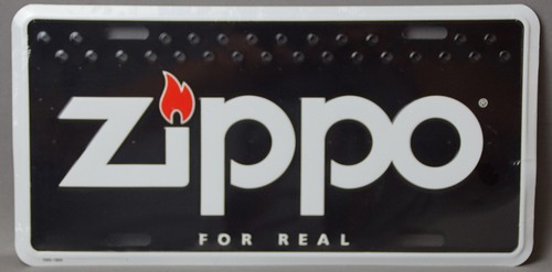 Zippo metall schild schwarz - zippo,