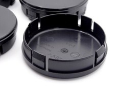 4x Nabenkappen Felgendeckel 64,5 mm  62 mm für Alufelgen schwarz V64