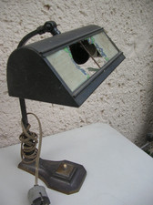 Schreibtischlampe antik Messing Tischlampe Art Deco