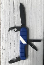 Richartz Solingen Taschenmesser  5 - teilig Blau Mit Schwarzen Klingen