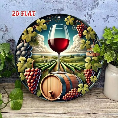 Blechschild rund weinberg - blechschild,