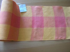 Leinenband orange karriert