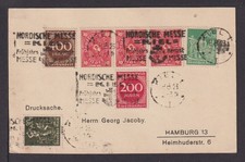 Deutsches Reich Karte Kiel Schleswig-Holstein 1923 SST Nordische Messe Hamburg