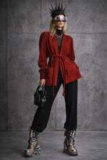 Vintage Rote Wildlederjacke