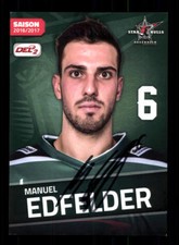 Manuel Edfelder Autogrammkarte Starbulls Rosenheim 2016-17 Original  + A 167693