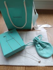 Tiffany & Co. Elsa Peretti Bohne Bean Halskette Silber Damen Kette Damenkette