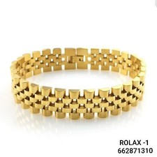 mans 18k gold rolex braclet