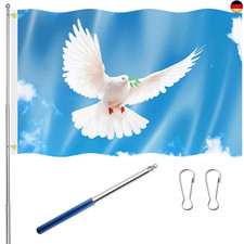 Tatuo Peace Flag 150 x 90 cm Doves Garden Flag Sky Flag Peace Dove Flag with